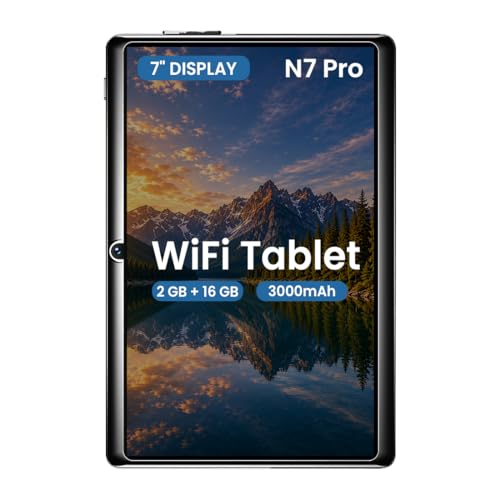 Image of IKALL N7 Pro 7-Inch Android Wi-Fi Tablet | 2GB RAM, 16GB Storage | Wi-Fi Only | 3000mAh Battery | Dual Camera | Compact & Lightweight | Ideal for Learning & Entertainment - Black