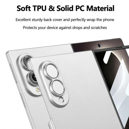 Image of TechTrendz Hard PC Ultra Slim Matte Case for Samsung Galaxy Z Fold 8,Shockproof Anti Scratch Protective Cover with Wireless Charging Compatible with Z Fold 8 5G (Silver)