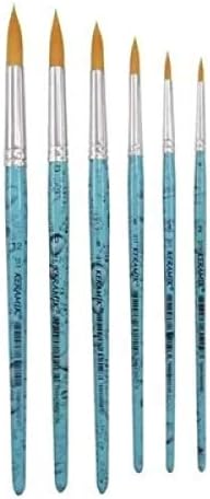 Kit Pincel Aquarela Artesanato Keramik Redondo Série 311-6 unidad...