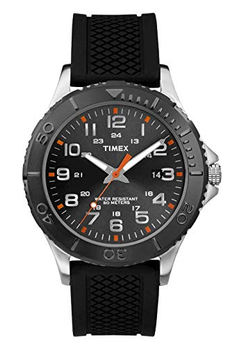 Timex Men's TW2P87200 Taft Street Black Silicone Strap Watch