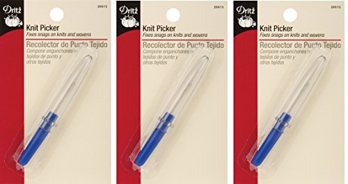 Dritz 26615 Latch Hook Tip Knit Picker, 3-Inch (3 Pack)