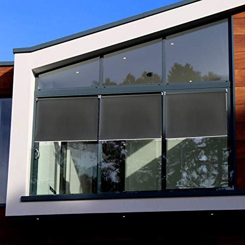 EINFEBEN Toldo vertical para balcón, 180 x 240 cm, protección visual, protección solar, estor lateral, estable y resistente a la intemperie, para balcón, terraza, jardín, antracita