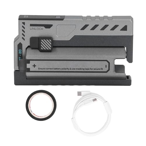 Caricabatteria Mobile 2 in 1 Power Bank Portatile con Custodia di Ricarica Universale, Alimentatore Sostitutivo per Batteria al Litio 20700, Carica Rapida e Compatto