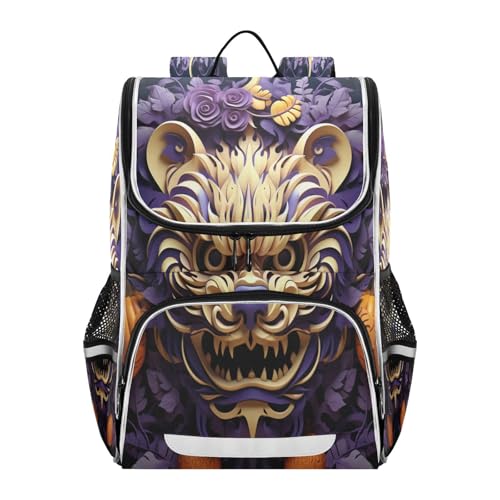 Sac à dos citrouille violette pour vivre la magie d'Halloween au collège au quotidien