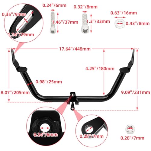 Support carénage noir Harley Road Glide FLTRXS pour look custom épuré
