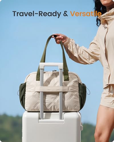 Image of LOVEVOOK Tote Bag for Women, 15.6 inch Laptop Work Bag with Cup Holder