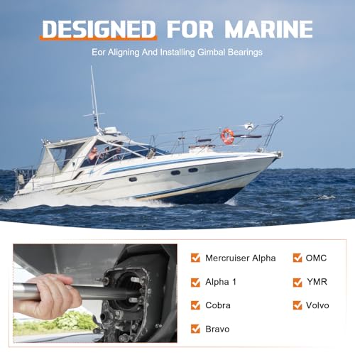 Image of Gimbal Bearing Alignment and Install Kit, Heavy Duty Engine Alignment Tools Set Compatible with Mercruiser Alpha 1 Bravo Volvo Cobra