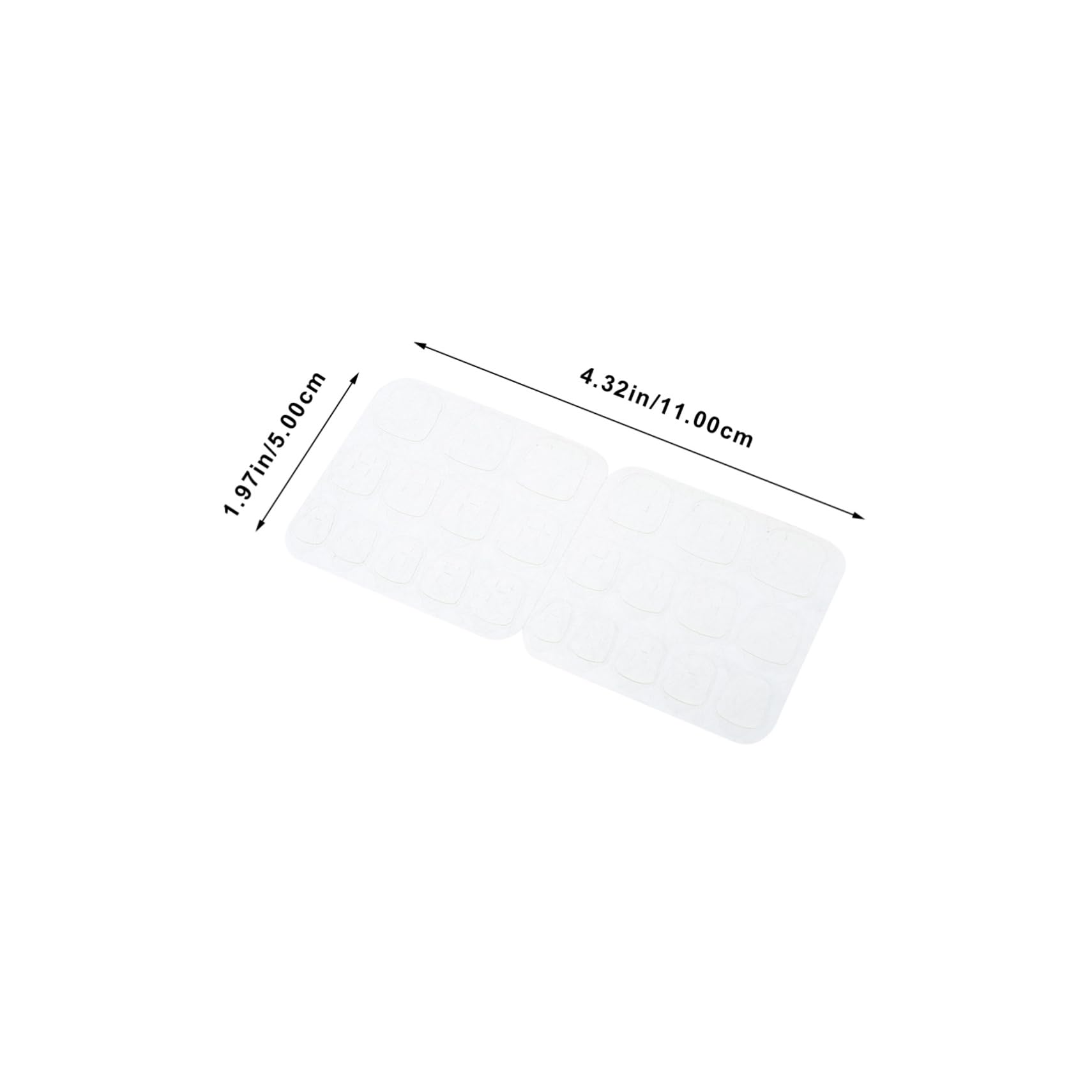 FOMIYES Nail Art Jelly Glue 50 Sheets Double Sided Adhesive Tabs Press Nails Glue Strong Hold Easy Application