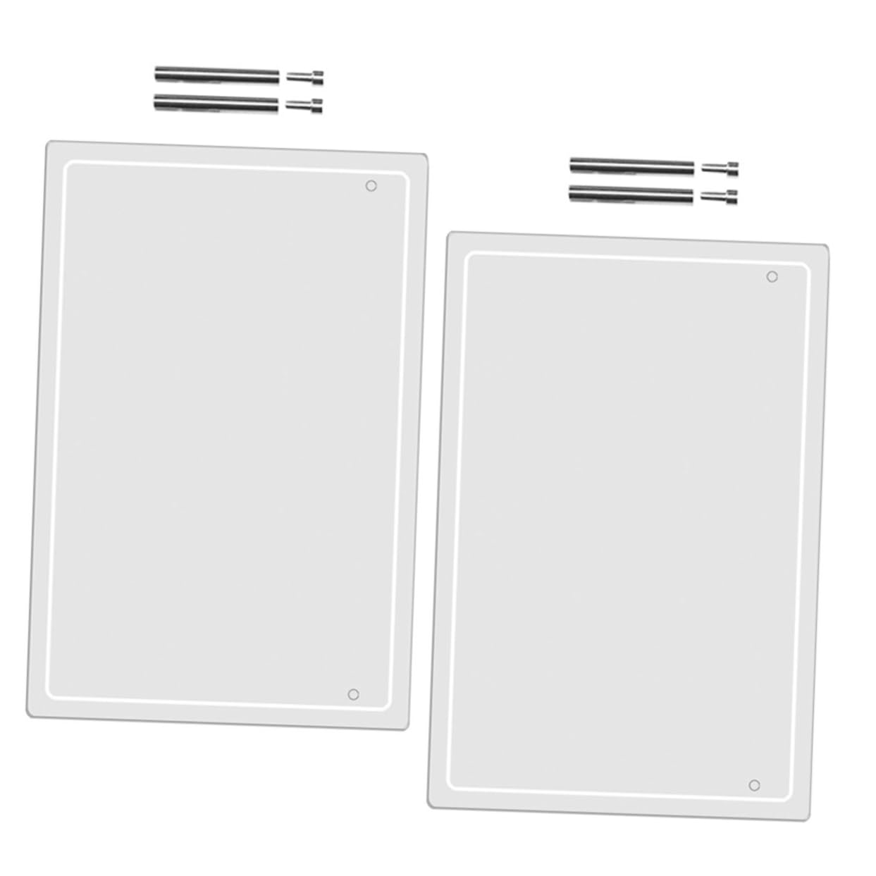 2 Stück Acryl Whiteboard Tisch Notiztafeln mit Glatter Oberfläche und Abwischbar für Büro und Haushalt Praktische Transparente Memotafel
