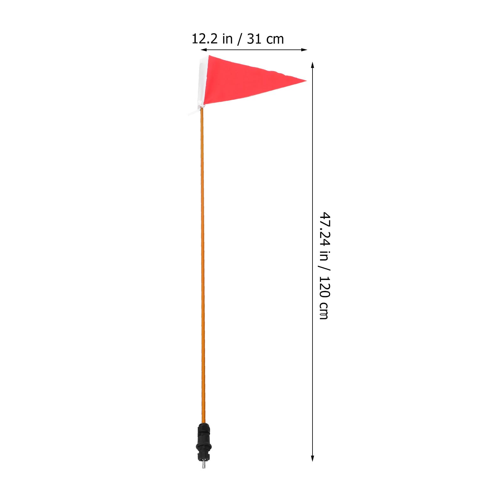 MERRYHAPY Kit Bandiera Sicurezza Kayak Asta Portabandiera Multifunzione, Supporto Stabile 4 Piedi, Accessorio visibilità per Barche e Canoe, Facile da Installare e Trasportare