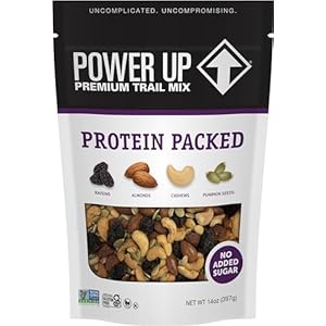 Power Up Premium Trail Mix – Protein Packed 14oz, No Added Sugar, Made Without Peanuts, Gluten Free, Vegan, Non-GMO