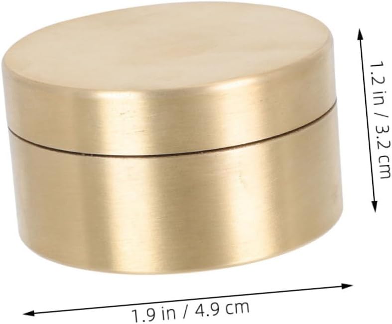 Copper round Sealed Jewelry Storage Box Waterproof Travel Container image 2