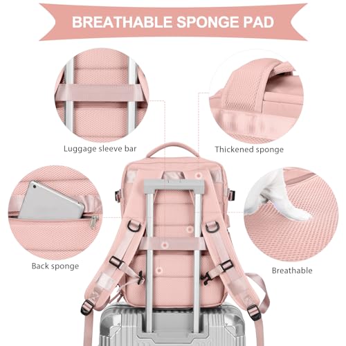 Image of coowoz Travel Backpack For Women Men Airline Approved,Carry On Backpack,Large Hiking Backpack Waterproof Outdoor Sports Rucksack Casual Daypack Fit 15.6 Inch Laptop Backpack College Backpack