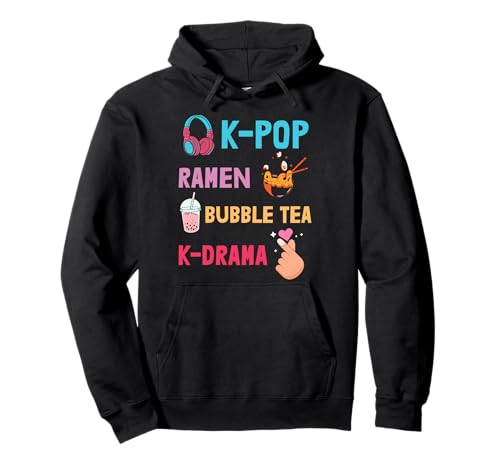 K-Pop Ramen Bubble Tea K-Drama Kpop K pop Finger Pullover Hoodie