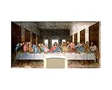 social crazy poster su carta fotografica premium 270 gr - leonardo da vinci - l'ultima cena - fine art print locandina hd 100% qualità italia idea regalo casa quadro home (a3)