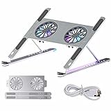 【Support d'ordinateur portable réglable】 Le support d'ordinateur portable ergonomique peut être ajusté à 8 hauteurs et angles pour atteindre un niveau de vue parfait, ce qui aide à réduire les postures inconfortables et à minimiser l'exposition à long terme Les douleurs musculaires causées par la position assise. Pratique pour la maison, le bureau et le travail à l'extérieur, facilitant la saisie.