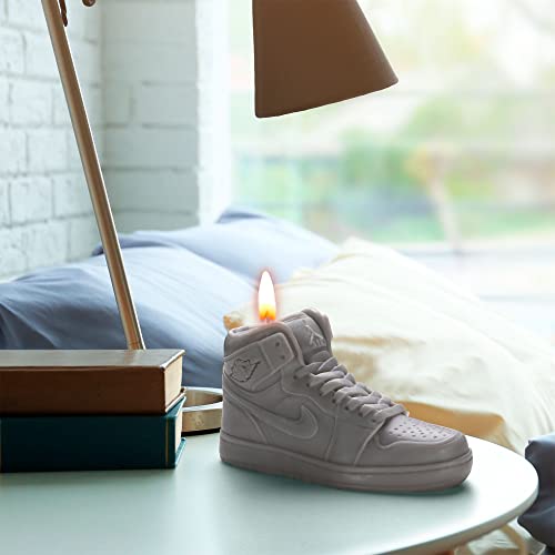 Emmill Extra Large Sneaker Shoe Candle - Grey - 7” X 4” - Vanilla Scented, Realistic Detail, 100% Soy Wax, Strong Cotton Wick. Perfect Decoration For Home Decor, Living Room, Bedroom #TOP3