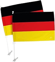 Vista 79 de Bandera de Estados Unidos con poste para coche, bandera para carros, 2 unidades, bandera de América, capó para auto, 4 de julio, decoración