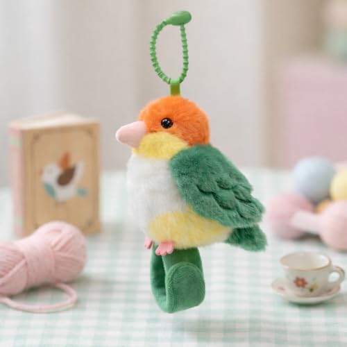 Image of Babique Plush Bird Wristband Toy for Kids | Soft Stuffed Animal Slap Band Bracelet | Cute Baby Soft Toy Wrap Wristband for Boys & Girls | Mini Colorful Plush Gift for Kids