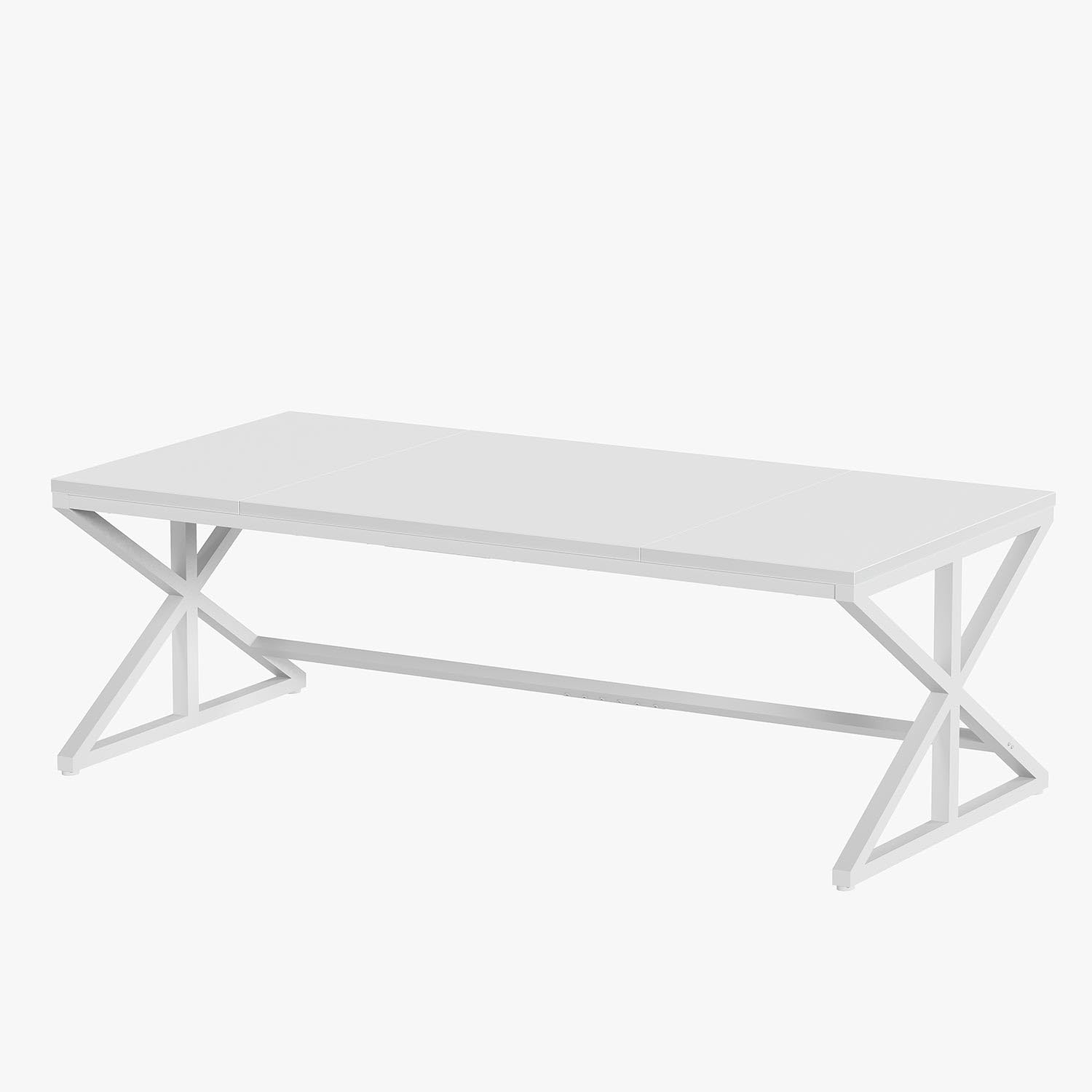IBF - Escritorio largo de oficina para computadora, escritorio grande moderno de madera para el hogar, mesa de estudio, trabajo y juegos industrial para PC para 2 personas, escritorio ejecutivo de