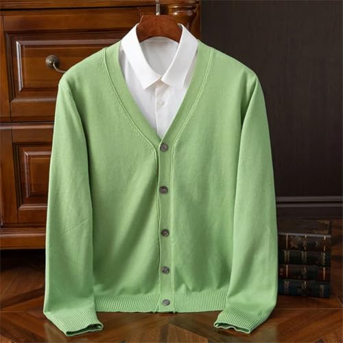 Mens Sweater Cardigan Business Casual Classic V-Neck Solid Color Cardigan Sweater Fashion Mens Clothes4