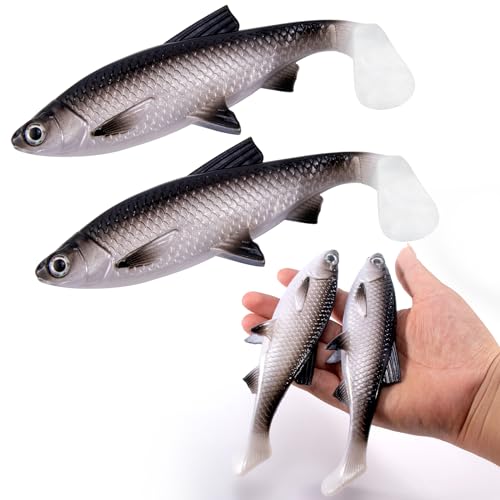 Alwonder 2-Pack Fishing Swimbait Soft Plastic Lures