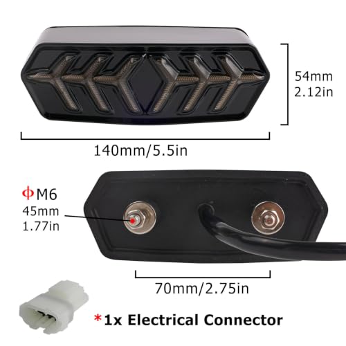 Luz trasera de frenos señal giro secuencial integrada GROM 3