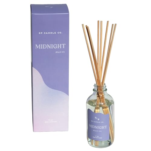 Amazon.com: GP Candle Co. Midnight (Black Iris) 4 oz. Reed Diffuser - 8 ...