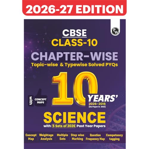 PW CBSE Class 10 Science Chapter-wise, Topic-wise & Typewise 10 Y...