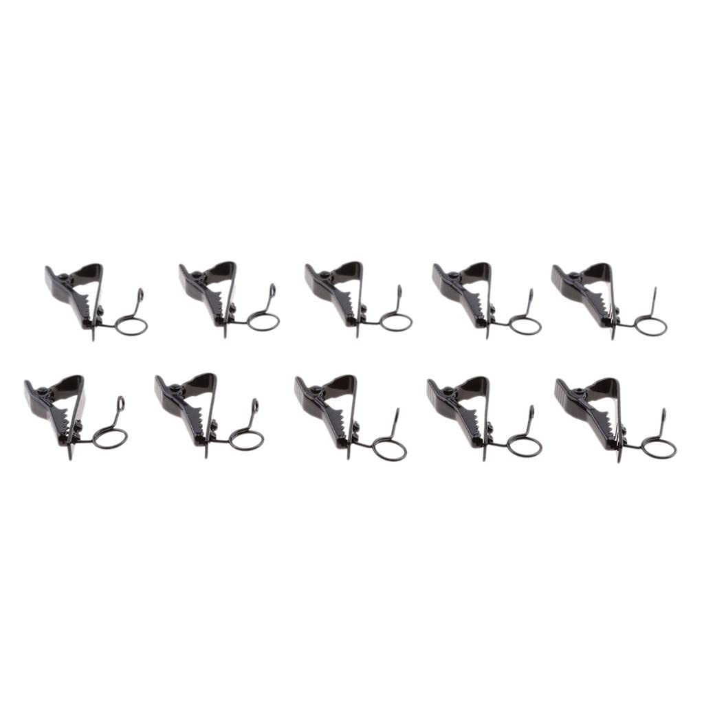 Clips metálicos tipo anillo de 9 mm para evitar caídas de micrófonos de solapa 8