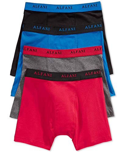Alfani Men's 100% Combed Cotton Boxer Briefs Blue/Red