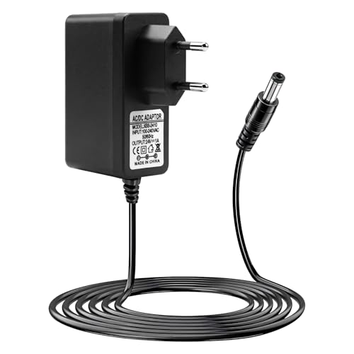 Alimentador 24V 1A 24W AC/DC, Adaptador de Corriente 100 240V con Conector 5.5×2.1 mm, Fuente de Alimentación Estable para Tiras LED, Cámaras CCTV, Routers, Lámparas y Dispositivos Electrónicos