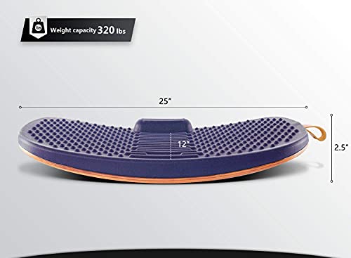 Image of FEZIBO Standing Desk Mat with Anti Fatigue Bar, Wooden Wobble Balance Board with Ergonomic Design Comfort Floor Mat
