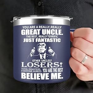Funny Uncle Mug Gifts for Uncle from Niece Nephew - Great Uncle 14oz Stainless Steel Coffee Mug - Christmas Birthday Present for Uncle Funny Uncle Mug Gifts for Uncle from Niece Nephew Great Uncle 14oz Stainless Steel Coffee Mug Christmas Birthday Present for Uncle