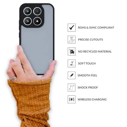 Image of SPRIG Compatible with Mi 17 Premium EdgeTone Back Cover Drop Tested Shock Proof TPU Mobile Case with Camera Protection (Black Transparent)