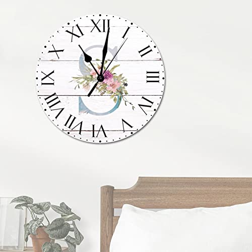 Horloge murale rustique S, cadeau de crémaillère violet romain - 5