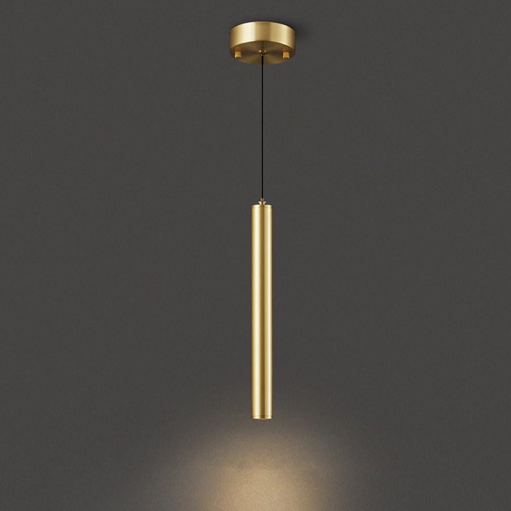 Lustre à tête unique or brossé pour décoration de cuisine et ferme