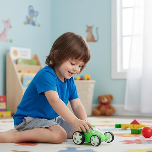 Image of SMART BOY Remote Control Small Stunt Car for Kids Boys Girls, RC 4WD, 2.4 Ghz Remote Control, Anti Skid Rubber Tires for On Off Road - Any Surface Driving - Green 368