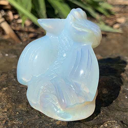 Liliyagem Healing Crystal Stone Human Reiki Skull Figurine Statue Sculptures Fly Dragon Skull Crystal Halloween (Opalite Dragon Skull) Lly-Ods #TOP6
