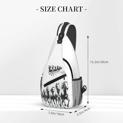 Image of Crossbody Bag Horse 2 Sling Bag Backpack Chest Bags Shoulder Bag for Women Men