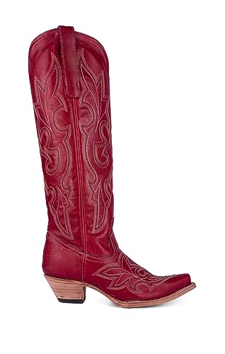 Corral Boots Women's Tall Top Embroidery Snip Toe Western Boot2