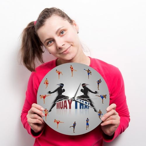 Horloge murale boxe thaï 30 cm : la solution moderne à piles pour ne plus arriver en retard
