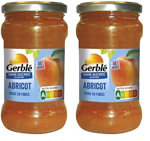 Gerblé Confiture Abricot 320 g (Lot de 2)