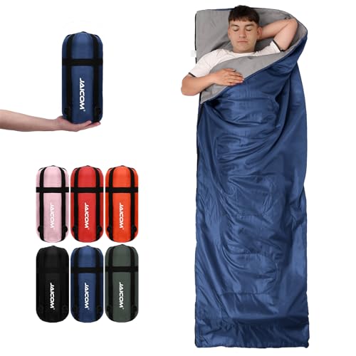 JAICOM Saco de Dormir Ultraligero - Saco Dormir para Niños Adultos en 3 Estaciones, con Bolsa Comprimida, Fácil de Llevar, Adecuado para Camping, Senderismo, Interior y Exterior