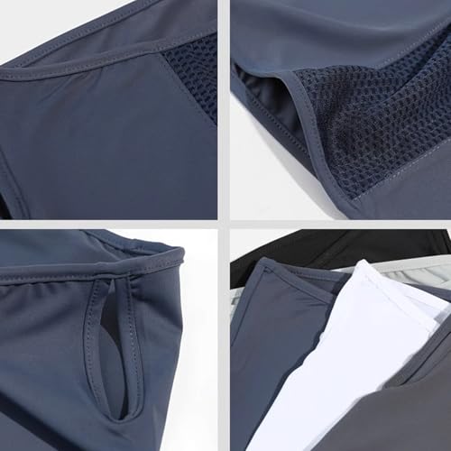 PENCHEAK Maschera multiuso per esterni, antivento, antipolvere, per ciclismo, corsa, escursionismo, escursionismo, ciclismo, leggera, protezione solare, Nero , Taglia unica