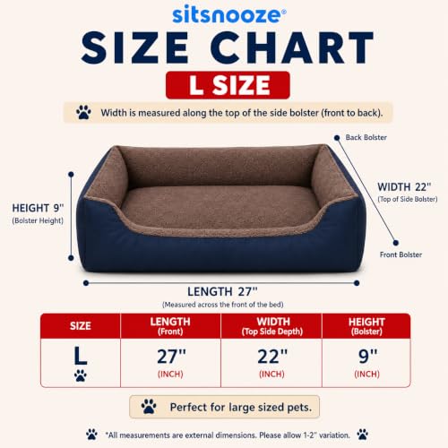 Image of SITSNOOZE Reversible Orthopedic Donut Dog Bed Large Size for Pets 10 to 20 kg Washable Cotton Sofa for Labrador, German Shepherd and Golden Retriever (Brown Furr, L)