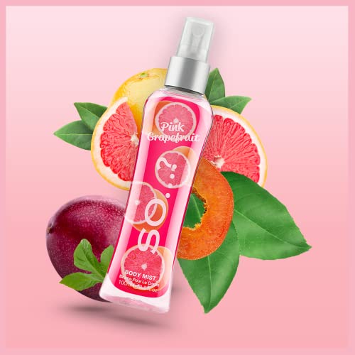 Body Mist by So…? Womens Fresh Floral, Cherry Blossom, Pink Grapefruit Body Spray Mixed Fragrance 100ml Bundle (Pack of 3) - Image 5