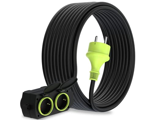 Rallonge extérieure 15m MutecPower pour alimenter vos outils de jardin et éclairages