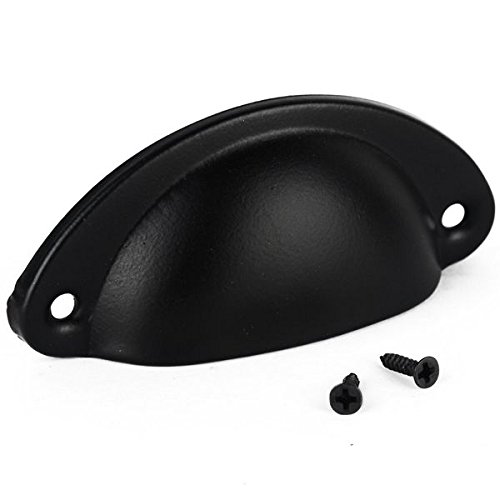 bnf® 10 X Shell Shaped Antique Door Cabinet Drawer Box Bin Handle Cup Pull Black-image-31