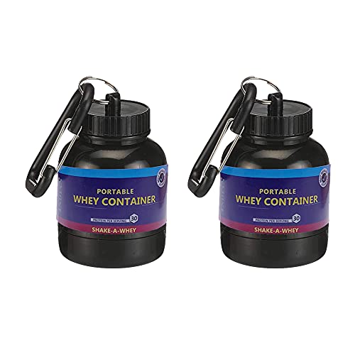 Image of Amazing Whey loader Protein Carry Funnel Portable Protein Whey or Supplement Powder Combo Pack of 2 Carrying Whey Funnel and Container Box with Key-Chain (PURPLE)